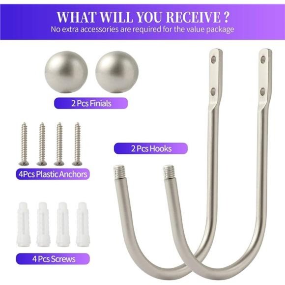 Curtain Holdbacks Metal Decorative Curtain Holdbacks Retro Curtain Tiebacks - Picture 6 of 6